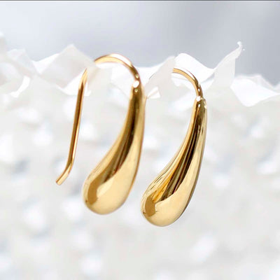 ML894B_18k Gold Plated Brass Small Liquid Drop Earrings_3