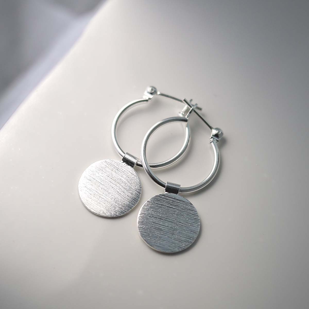 Sterling Silver Omega Drop Earrings