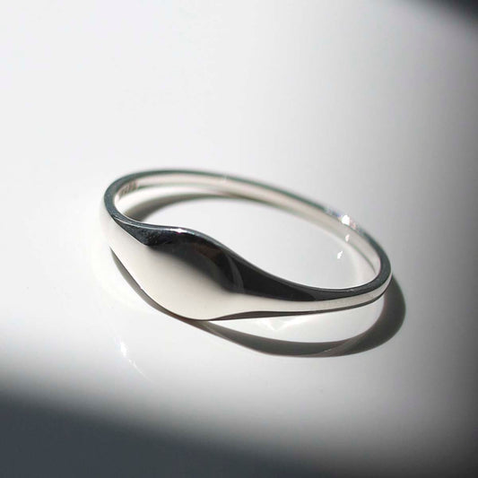 ML929_Sterling Silver Oval Pinky Signet Ring_4
