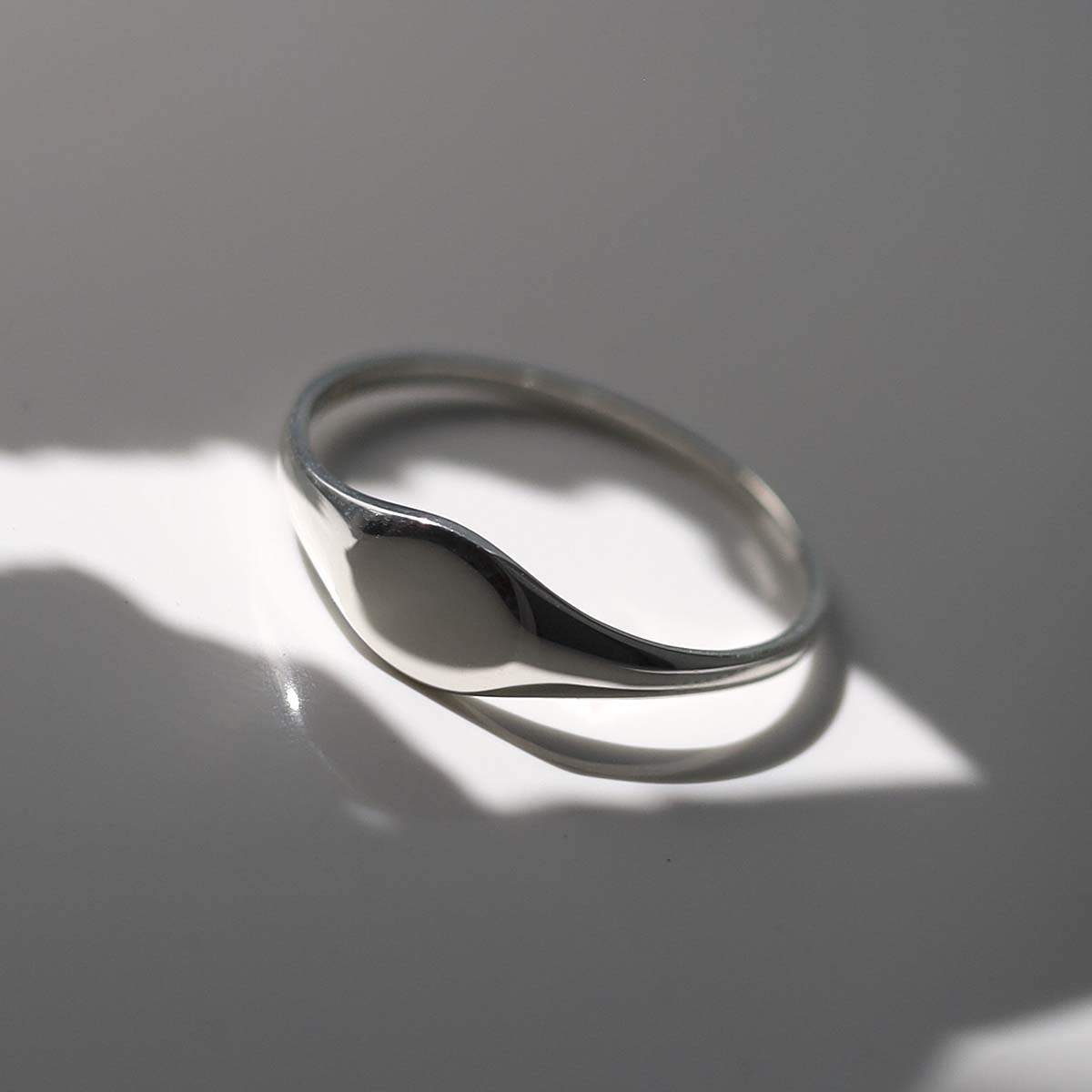 Sterling Silver Oval Pinky Signet Ring