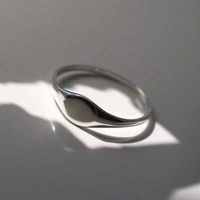ML929_Sterling Silver Oval Pinky Signet Ring_3