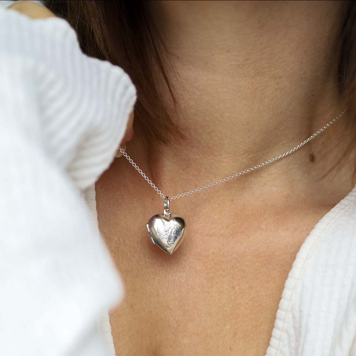 Sterling Silver Medium Tree Heart Locket