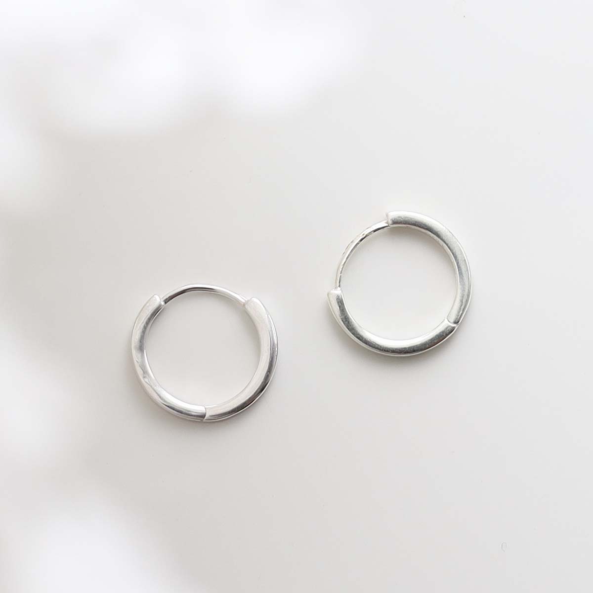 Sterling Silver Flat Huggies