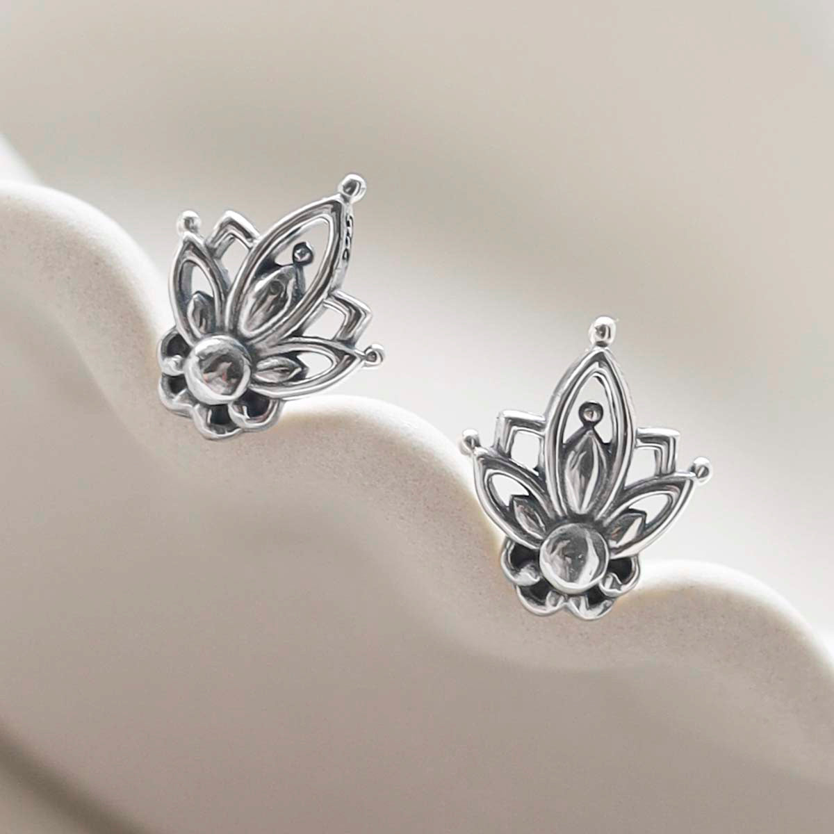 Sterling Silver Mini Botanical Studs