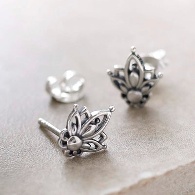 ML934_Sterling Silver Mini Botanical Studs_new 2