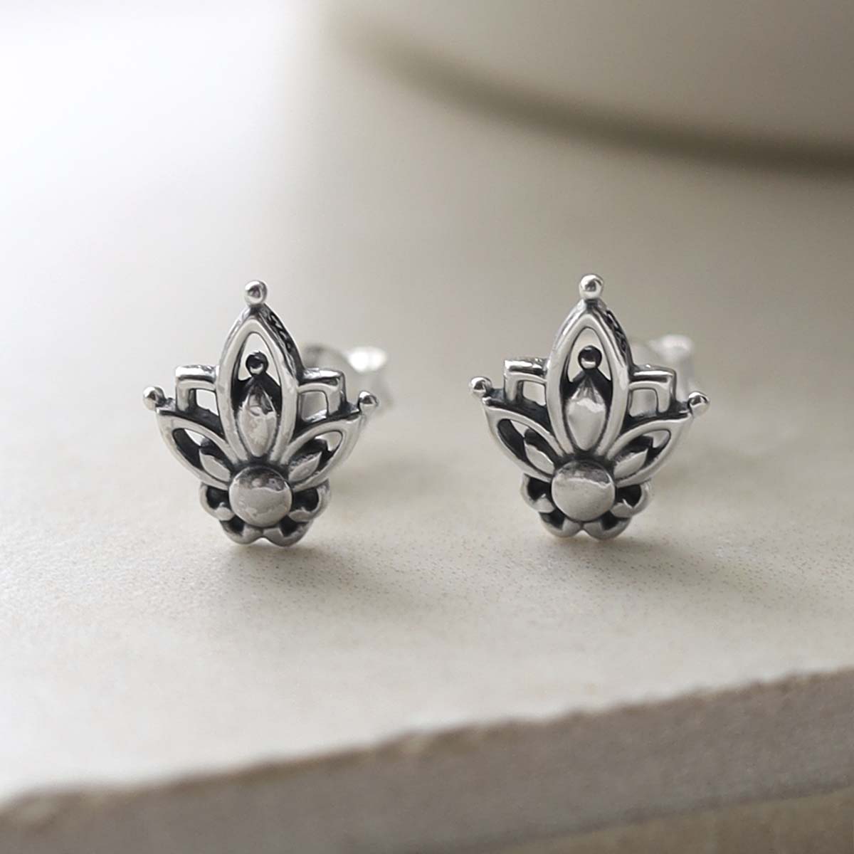 Sterling Silver Mini Botanical Studs