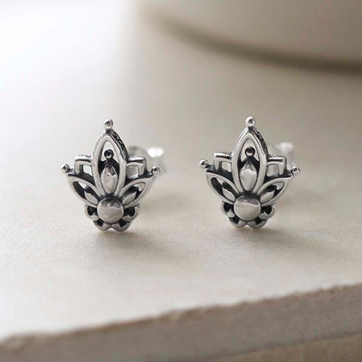 ML934_Sterling Silver Mini Botanical Studs_new 1