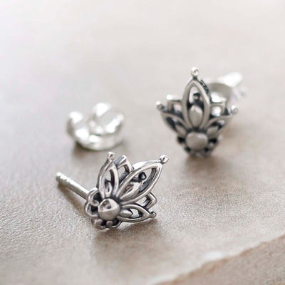 ML934_Sterling Silver Mini Botanical Studs_new 2