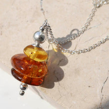 MY1404_Sterling Silver Amber Cluster Necklace_new