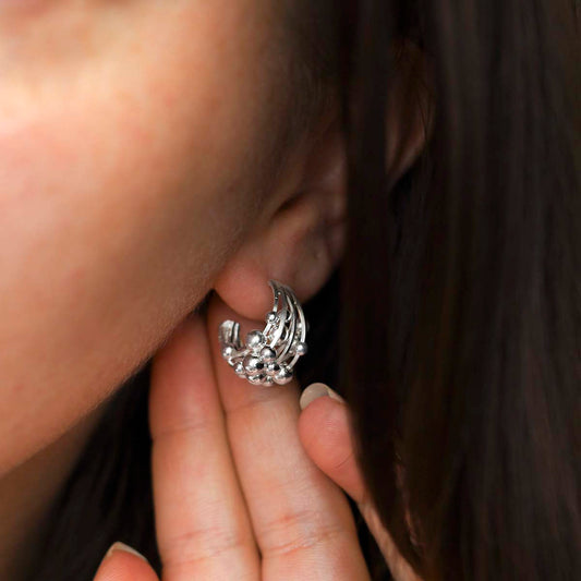 MD263_Sterling Silver Bubble Hoop Studs_ new 6