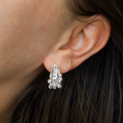 MD263_Sterling Silver Bubble Hoop Studs_ new 5