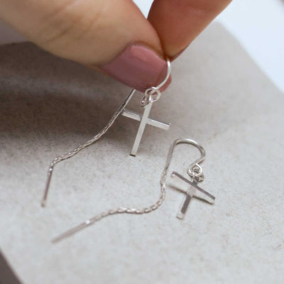 ME362_Sterling Silver Cross Threader Earrings_new 6