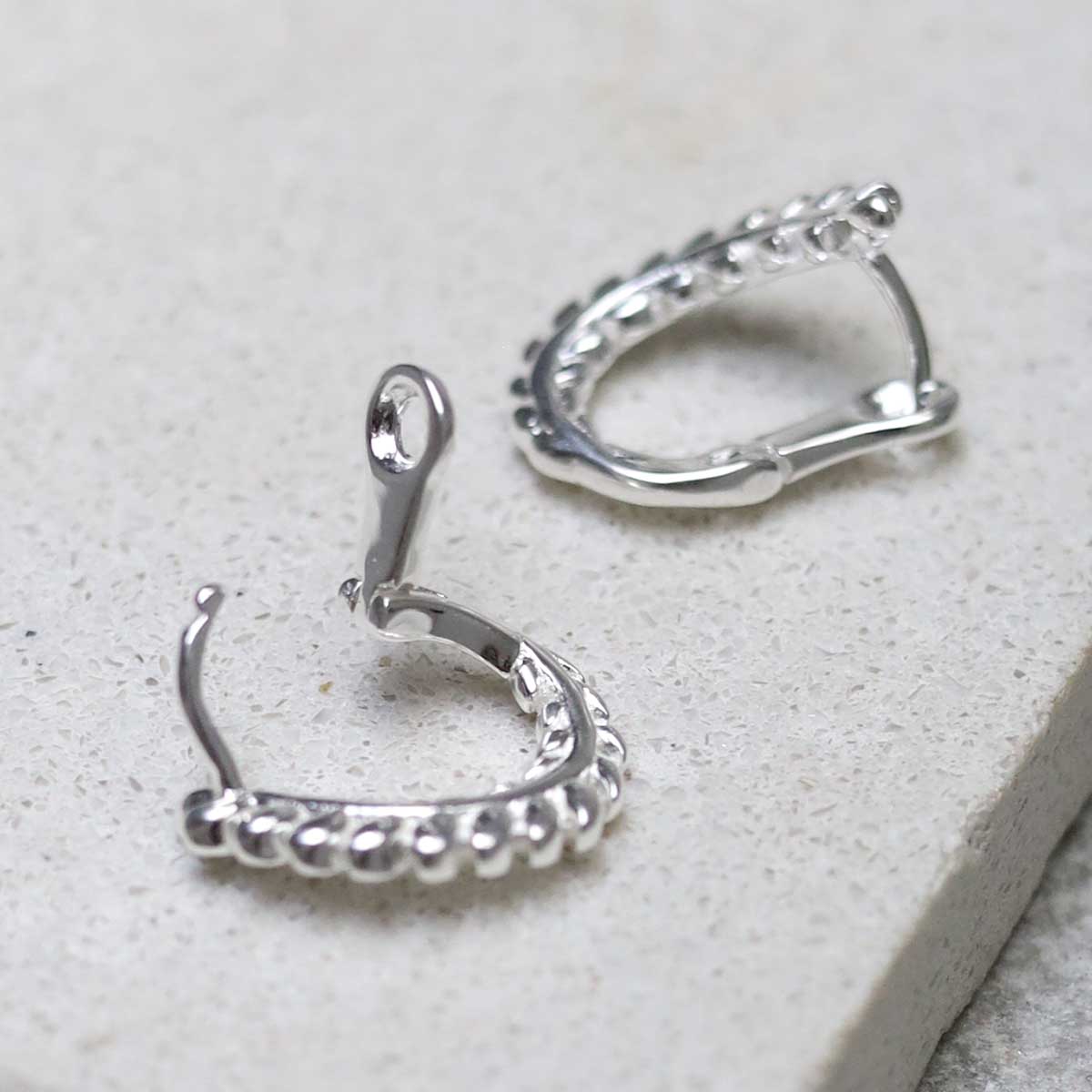 Sterling Silver Laurel Hoops