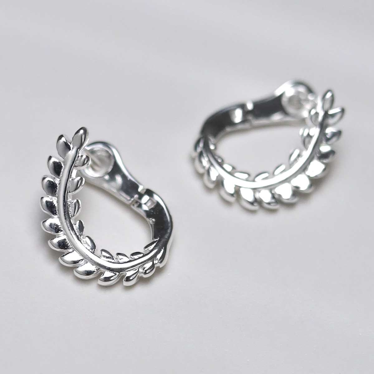 Sterling Silver Laurel Hoops
