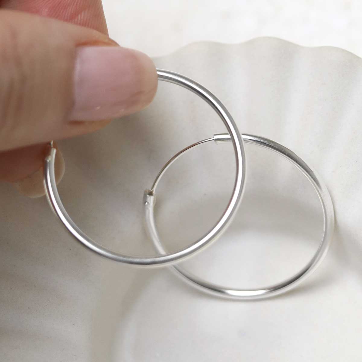 Sterling Silver 30mm Hoop Earrings