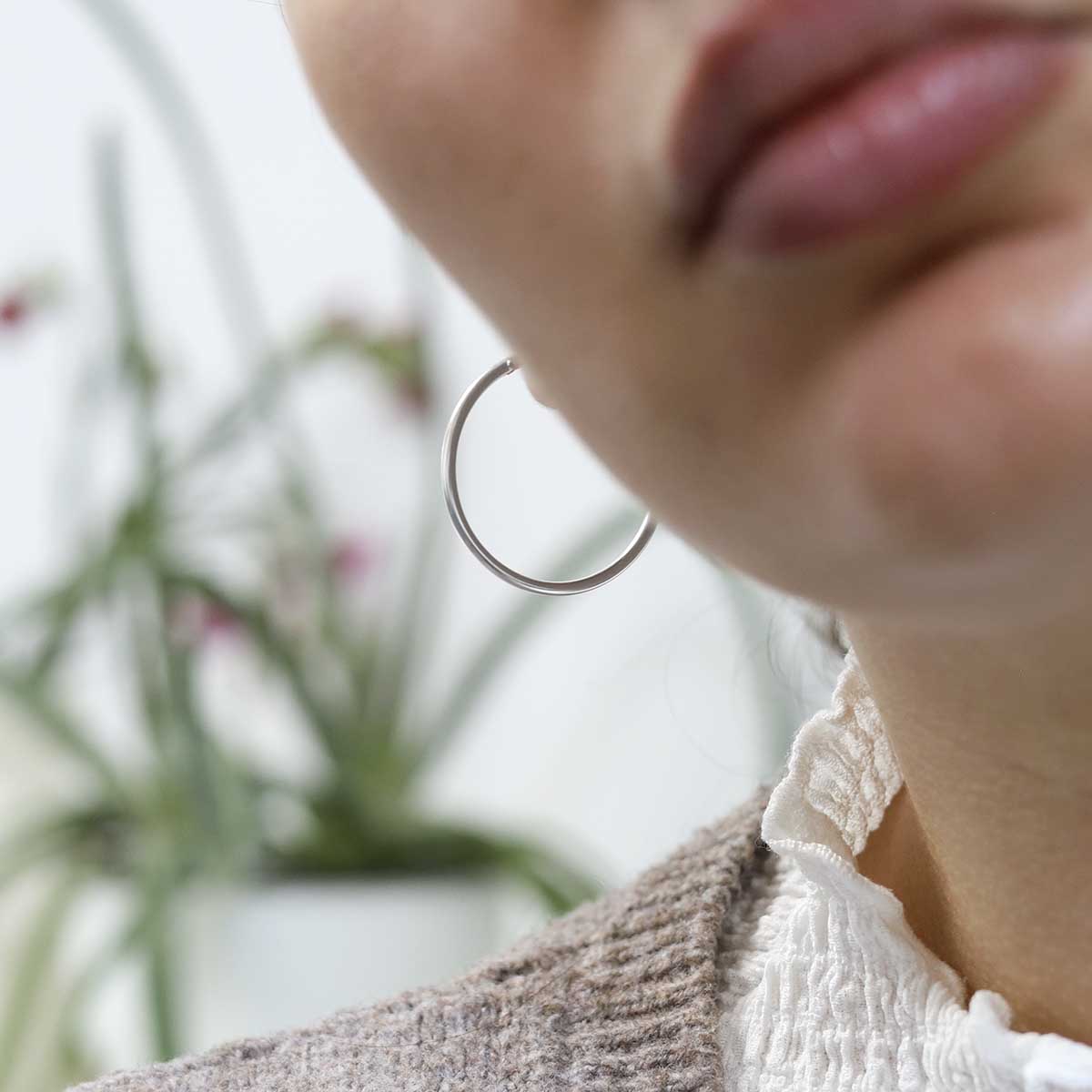 Sterling Silver 30mm Hoop Earrings
