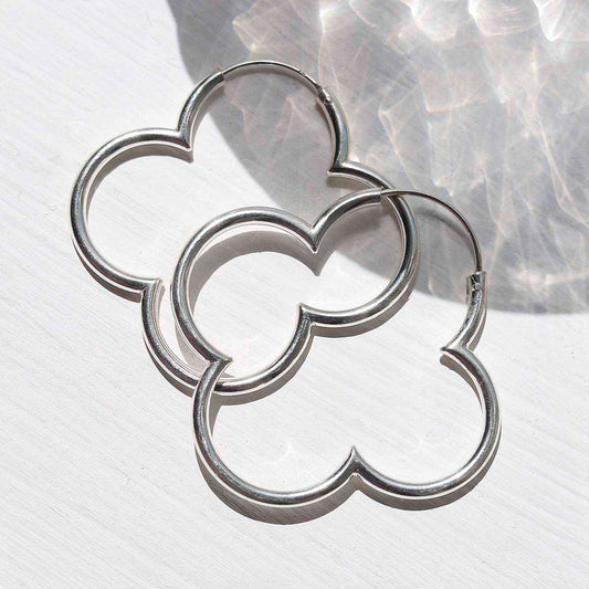 MC278_Sterling Silver Flower Hoops_new 1