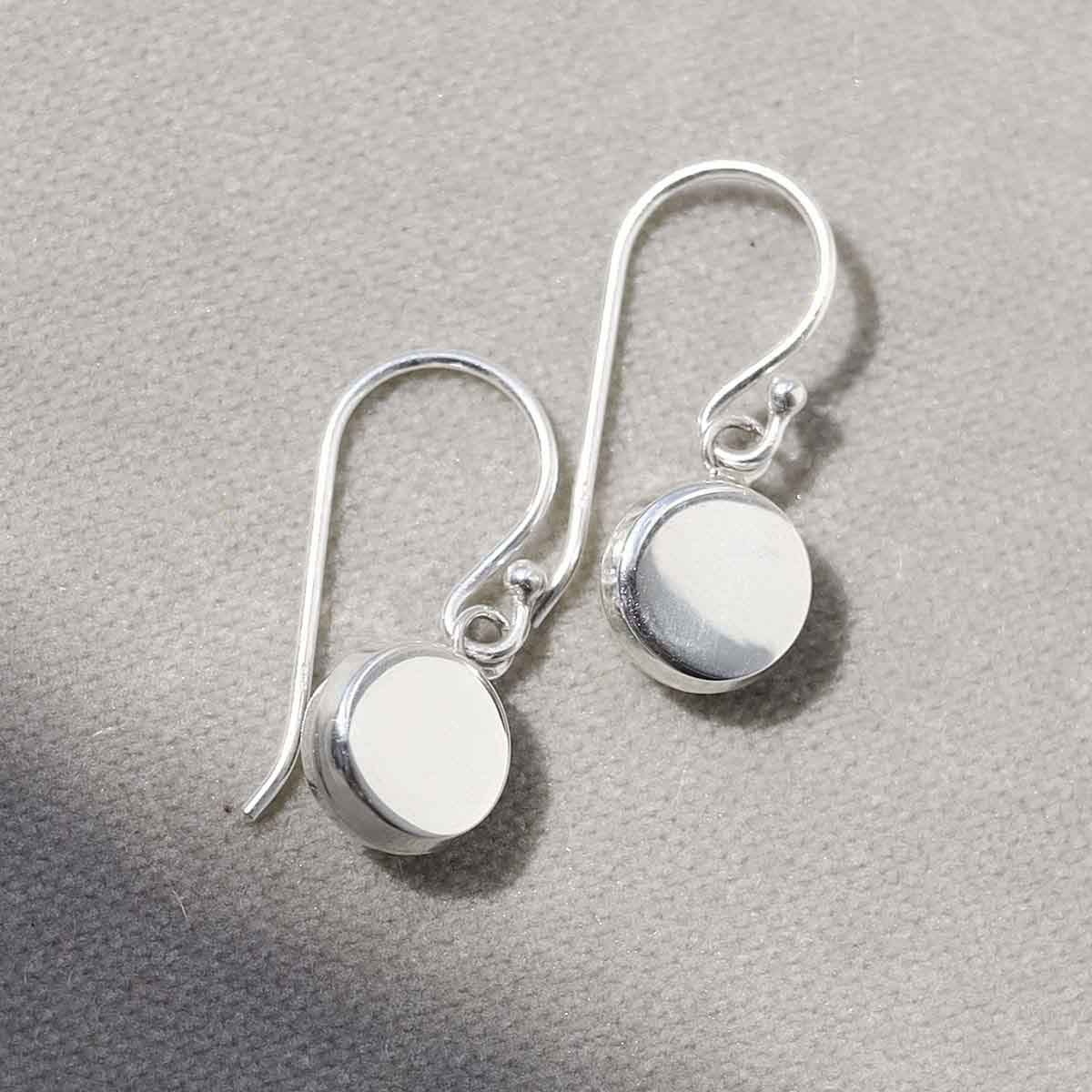 Sterling Silver Round Dangly Earrings