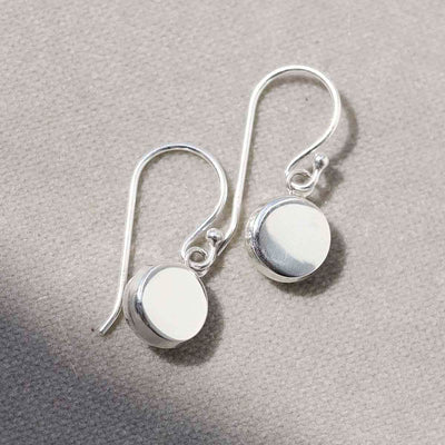 MS1244_Sterling Silver Engravable Round Dangly Earrings_1 copy