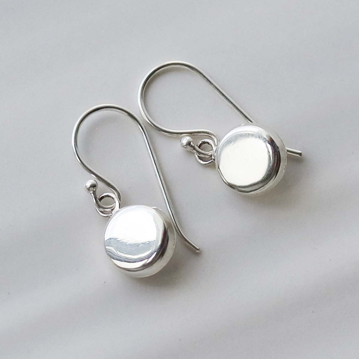 Sterling Silver Round Dangly Earrings