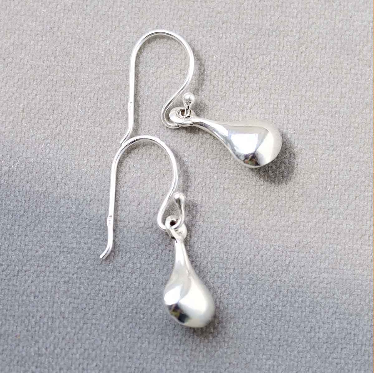 Sterling Silver Mini Pear Drop Earrings