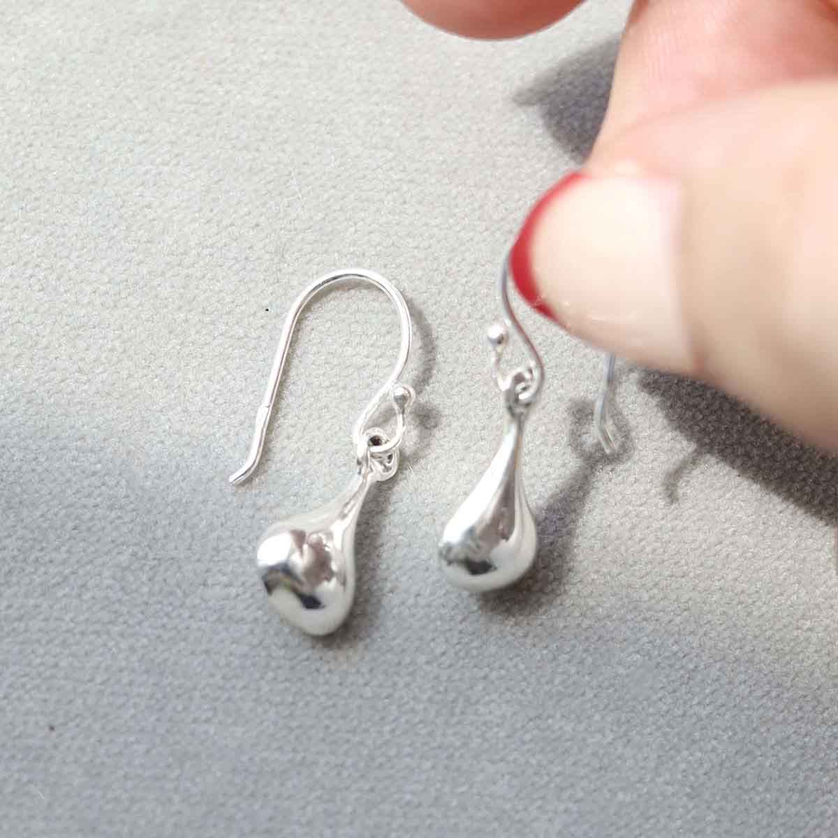 Sterling Silver Mini Pear Drop Earrings
