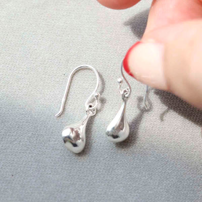ML962_Sterling Silver Mini Pear Drop Earrings_4 copy