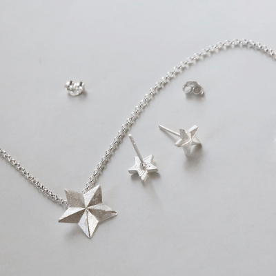 MB206E SET 1 SOLID STAR STUD EARRINGS