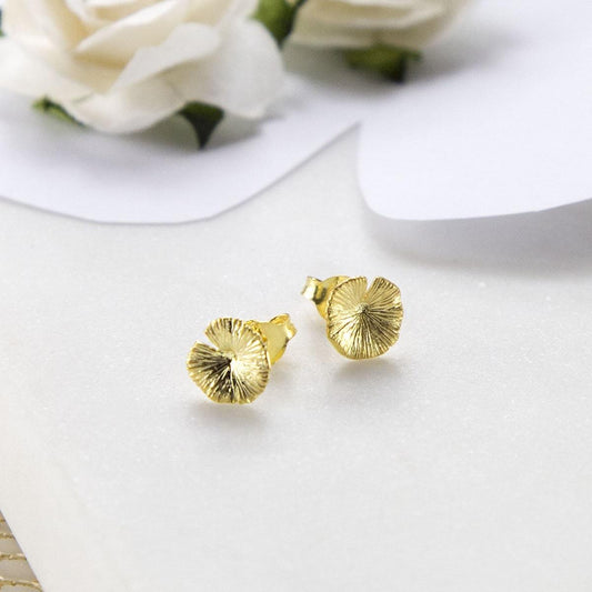 MB152G GOLDPLATEDSTERLINGSILVERLILYPADEARRINGS 001