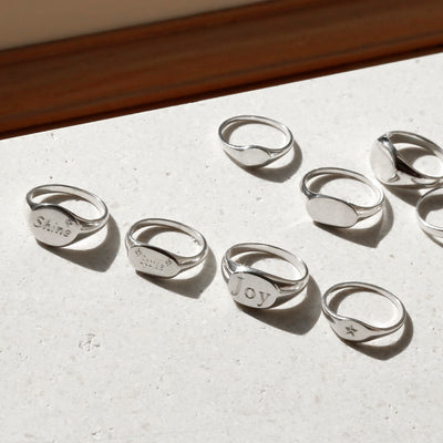 GROUP SHOT ML926 927 928 929 STERLING SILVER ROUND CUSHION SIGNET RING 1110X1110 3