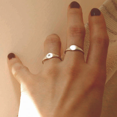 ML929 STERLING SILVER ROUND CUSHION SIGNET RING 1110X1110 3