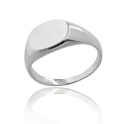 ML926 STERLING SILVER ROUND CUSHION SIGNET RING ON WHITE 1110X1110 2 8