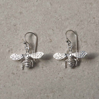 MB209 STERLING SILVER DANGLY BEE EARRINGS 7