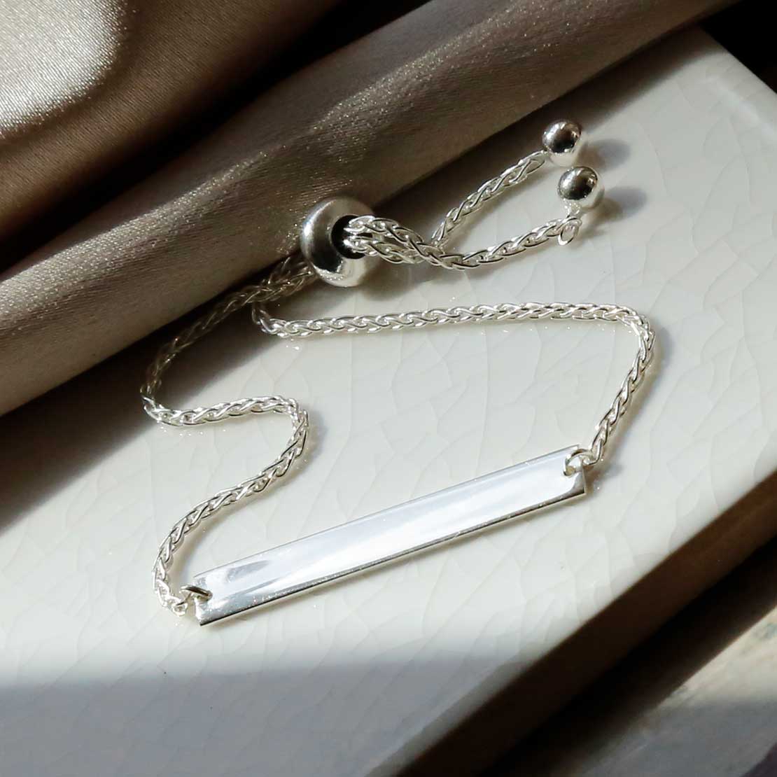 Sterling Silver Polished Identity Bracelet