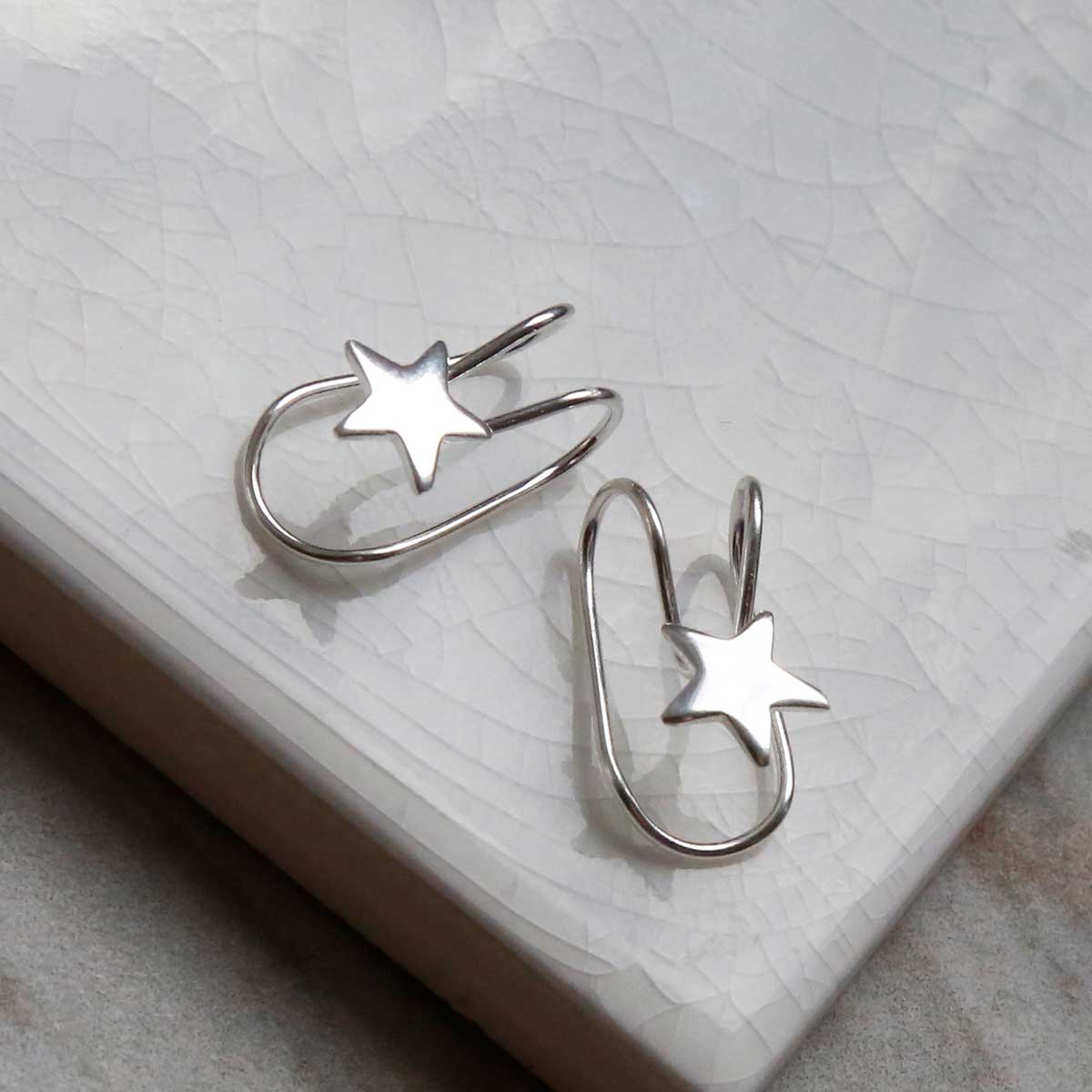 Sterling Silver Star Ear Cuffs