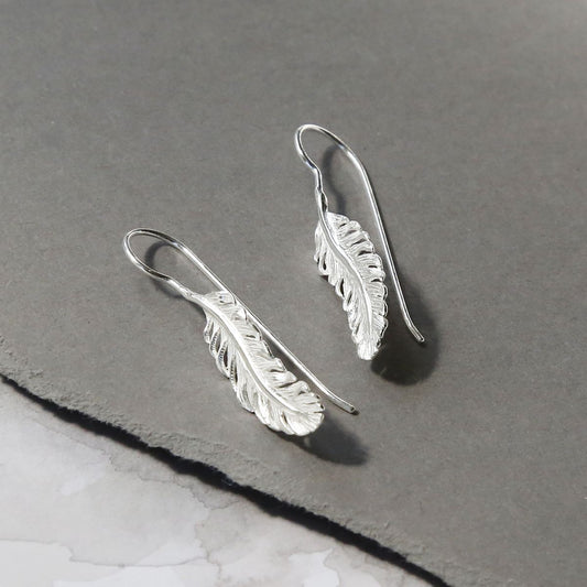 MB208 3 FEATHER DROP EARRINGS