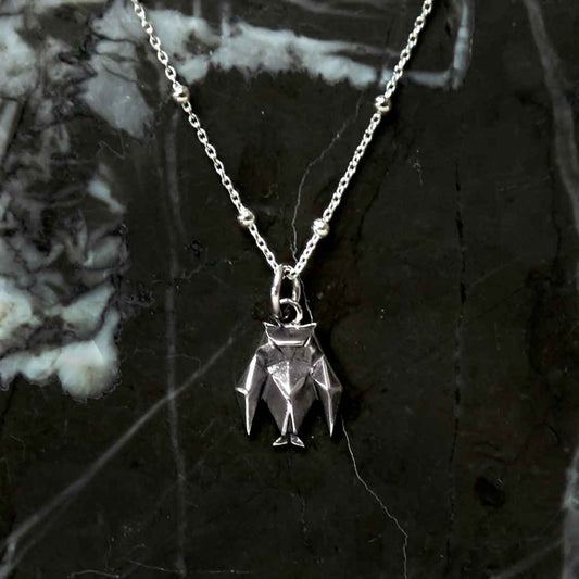 MZA043 STERLING SILVER OXYDISED ORIGAMI OWL NECKLACE 2 1110X1110