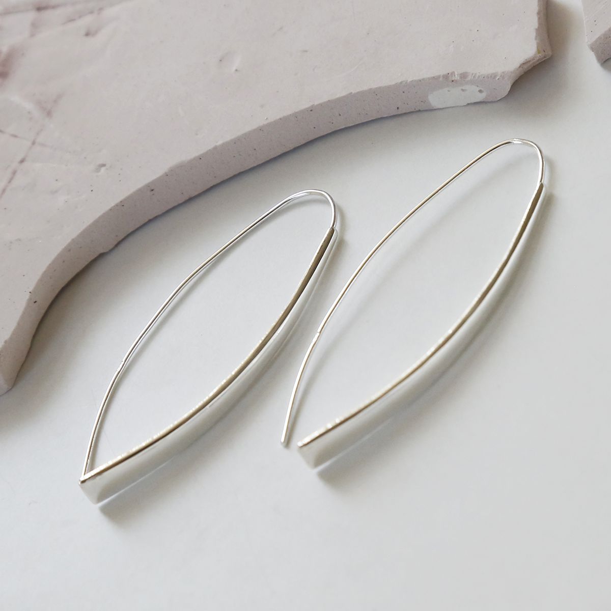 Sterling Silver Polished Armour Drop Earrings