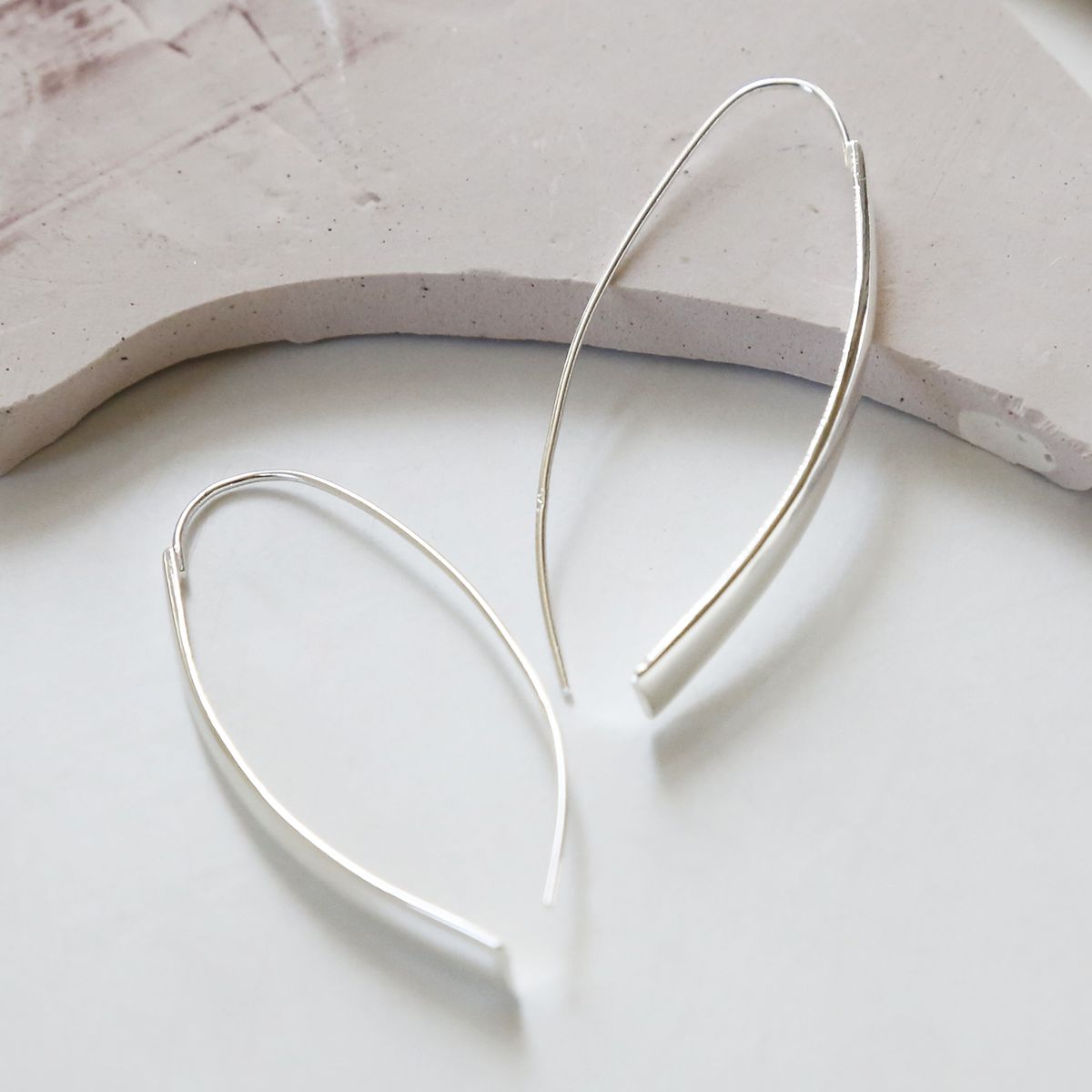 Sterling Silver Polished Armour Drop Earrings