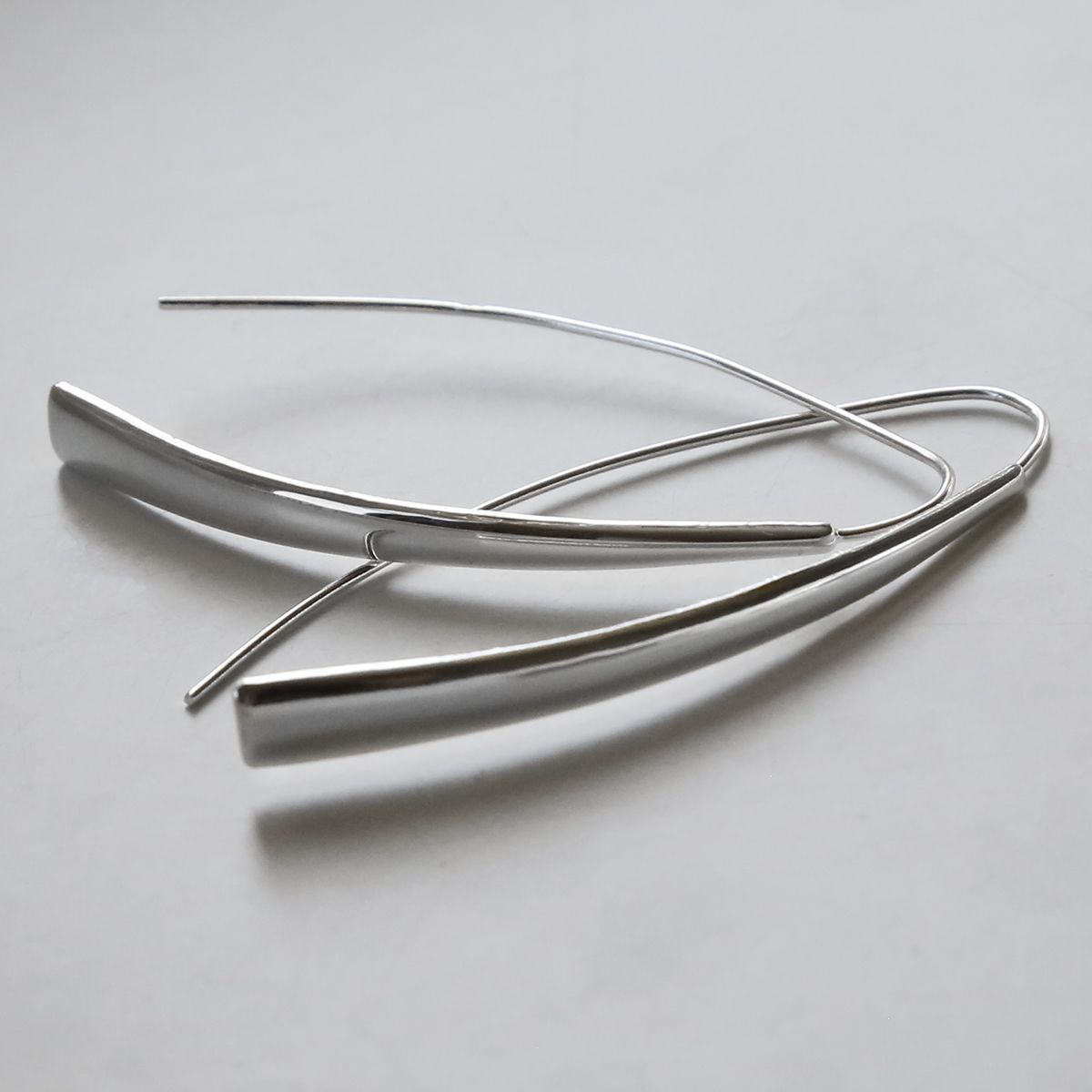 Sterling Silver Polished Armour Drop Earrings