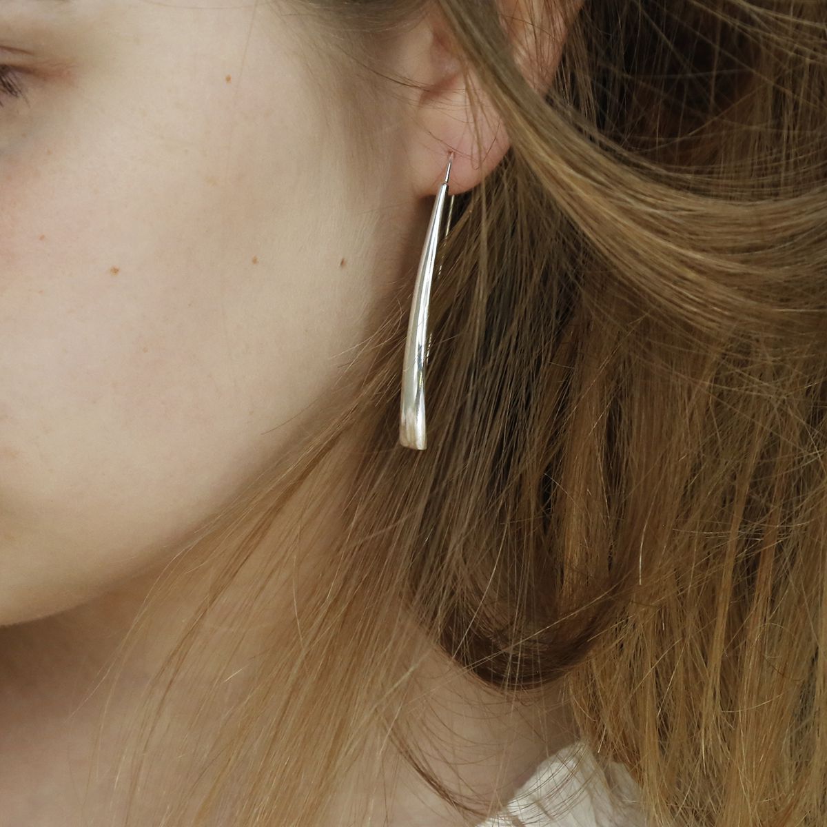 Sterling Silver Polished Armour Drop Earrings