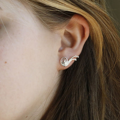 MD342E 4 SWIRLY SPIRAL STUDS