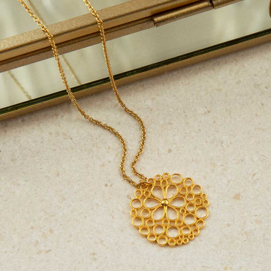 MS1189G STERLING SILVER GOLD FLOWER POWER NECKLACE 1110X1110 3