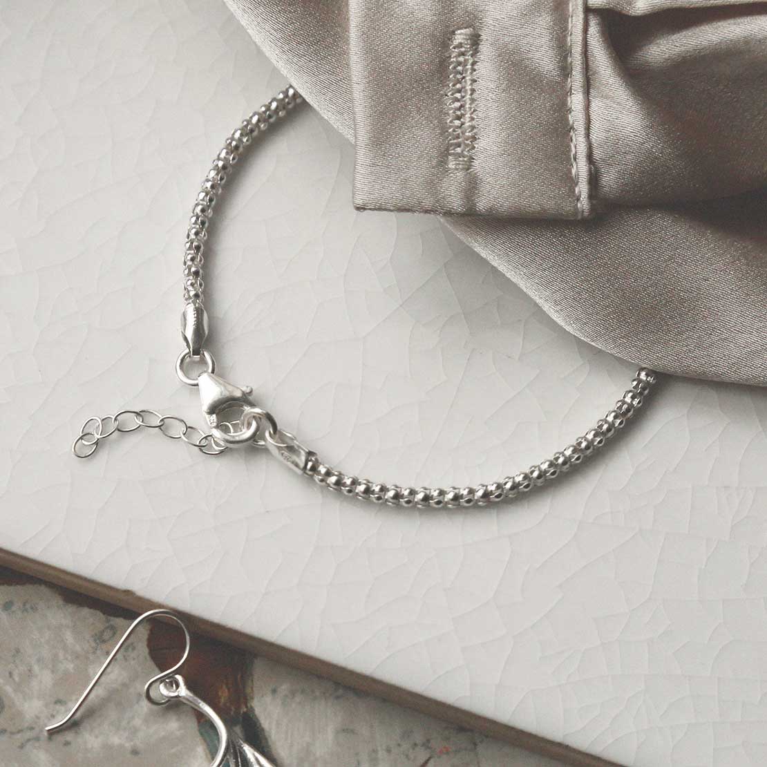 Sterling Silver Popcorn Chain Bracelet