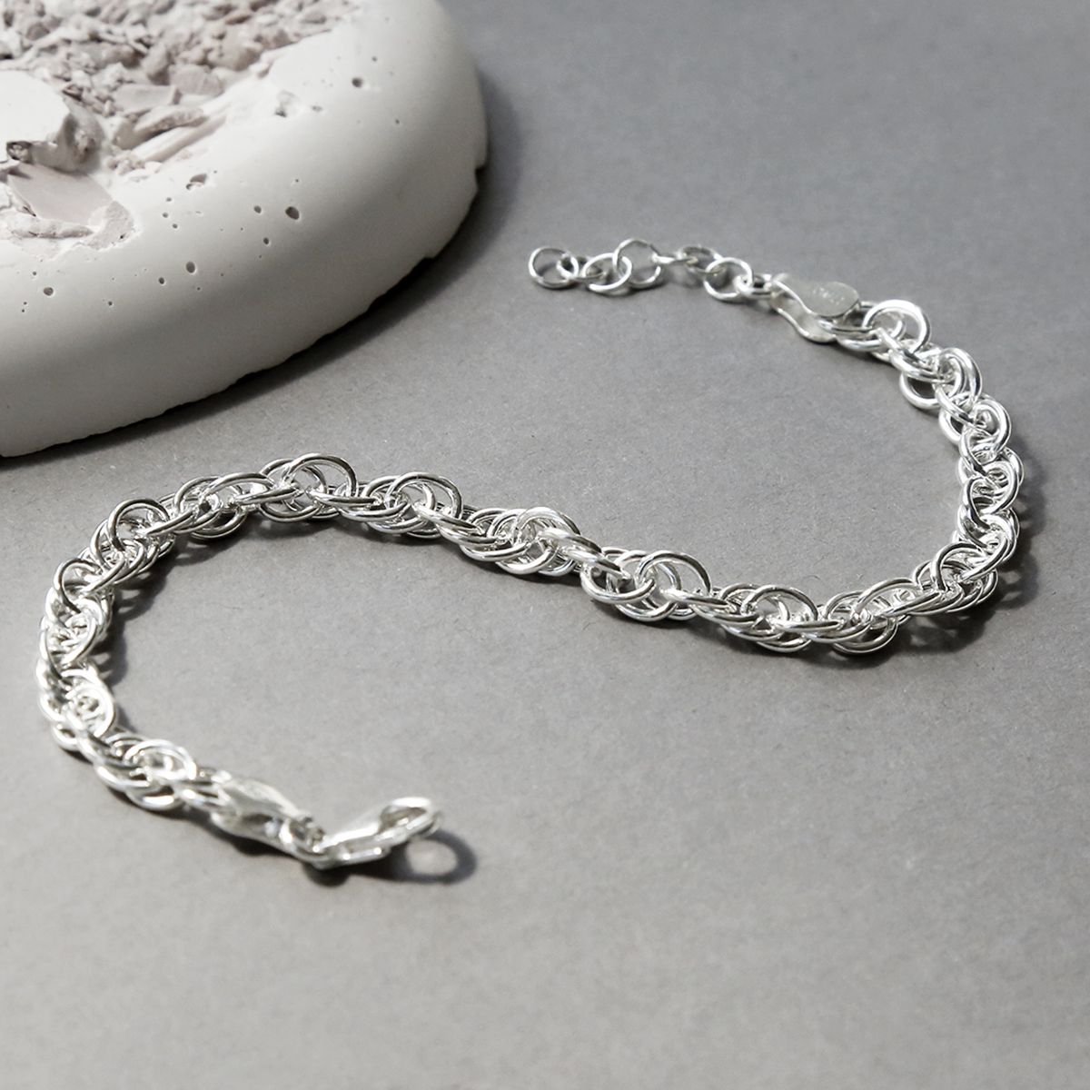 Sterling Silver Twisted Rope Bracelet