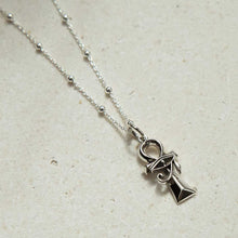 MZA045 STERLING SILVER EGYPTIAN ANKH EYE OF HORUS NECKLACE 1