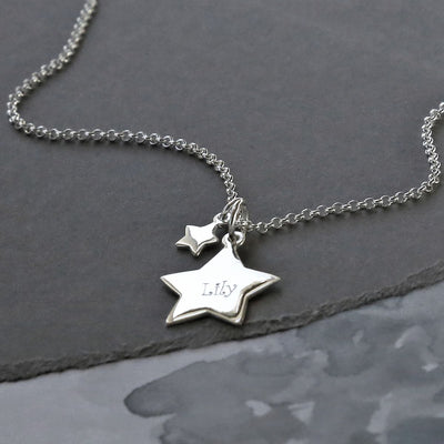 MZB87L 1 DOUBLE STAR NECKLACE