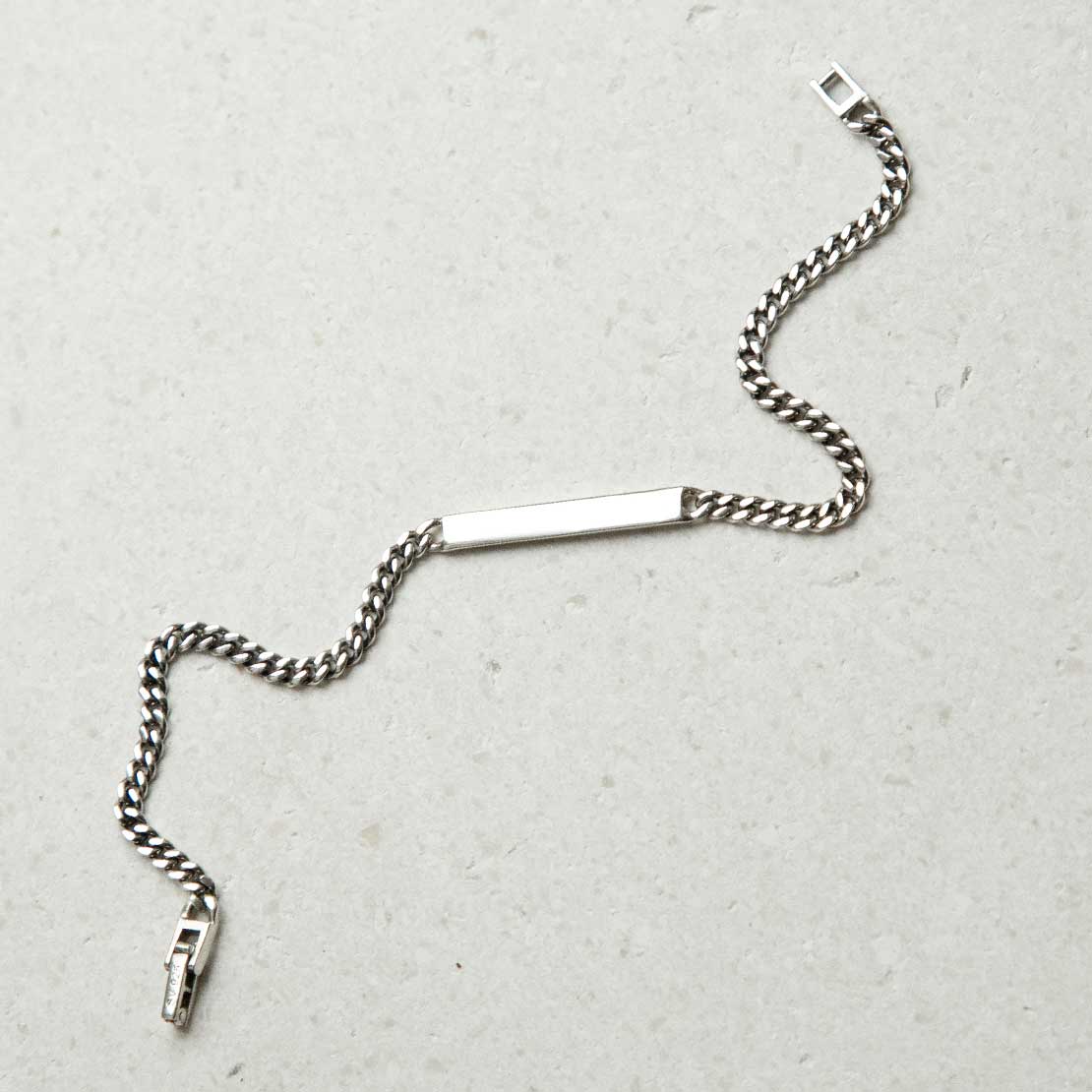 Sterling Silver Curb Chain Identity Bracelet