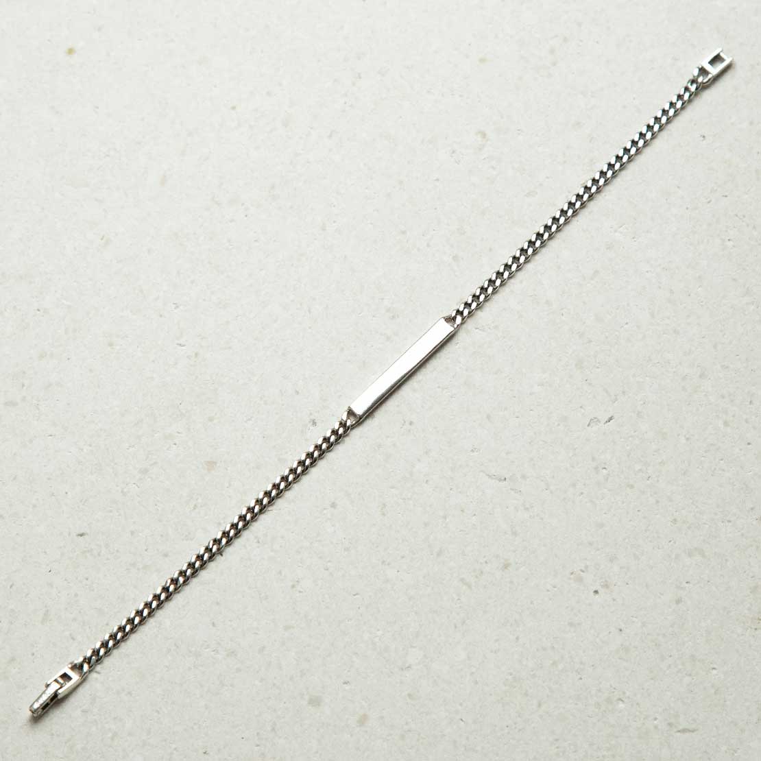 Sterling Silver Curb Chain Identity Bracelet