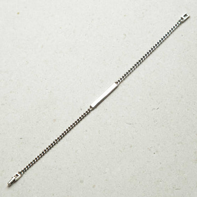MZA049 6 STERLING SILVER CURB CHAIN IDENTITY BRACELET 1110X1110
